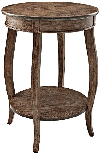 Powell Furniture Hazelnut Round Table with Shelf