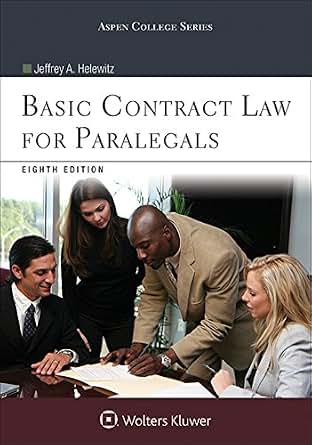 Basic Contract Law For Paralegals Aspen College Series