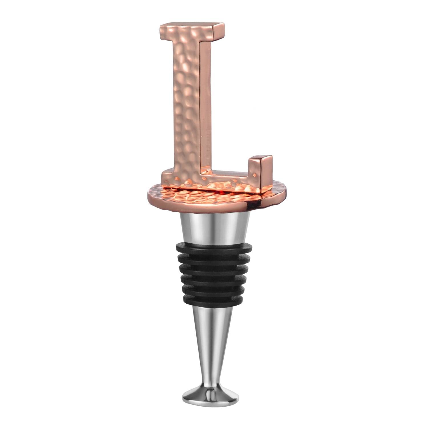 Miicol Bottle Stopper, Prosecco Stopper, Wine Gift, Initial Wine Stopper, Champagne Stopper, Novelty Prosecco Gift for Prosecco, Wine, Champagne, Letter L