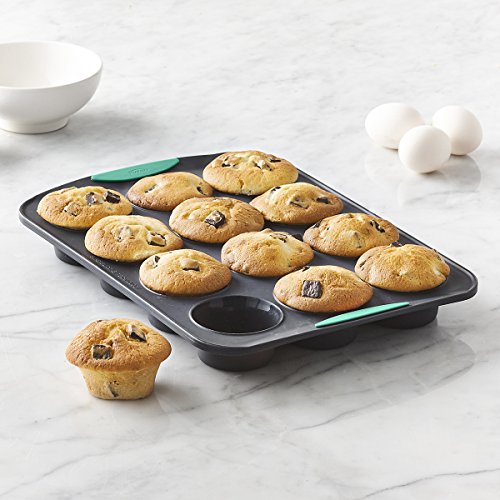 Trudeau Grey & Mint Silicone 12-Cup Muffin Pan - Image 2