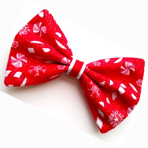 Handmade Red Sparkly Holiday Hair Bow Handmade