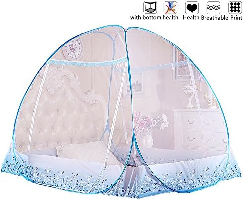 Yoosion 2017 New Mosquito Net for Bed Cable Entrance Pop Up Mosquito Net Bed Folding with Anti-Mosquito Cloth Attached Bottom for Babies Toddlers Kids Adult Travel 200X180X150