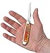 CASE XX WR Pocket Knife Pocket Worn Whiskey Bone Cv Mini Trapper Item #23007 - (6207 Cv) - Length Closed: 3 1/2 Inches