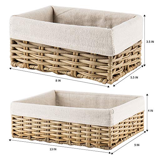 Hosroome Handmade Storage Basket Wicker Baskets for Organizing Shelf