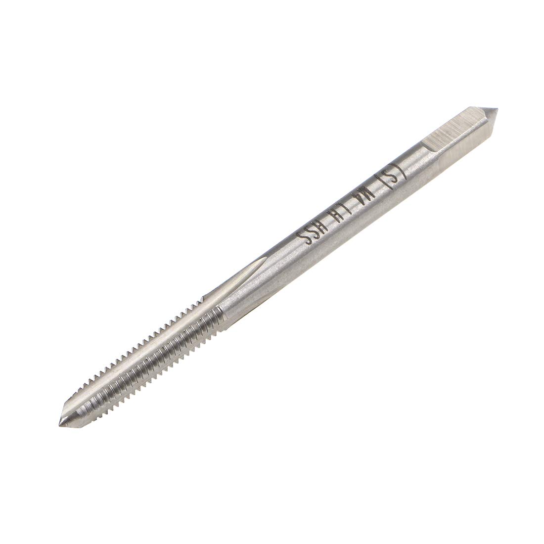 sourcing map Metric Machine Tap Left Hand M4 Thread 0.7 Pitch H2 Accuracy 3 Flutes High Speed Steel Screw Thread Taps Tapping Tool