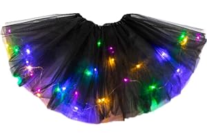 TWINKLEDE Light Up Tutu Skirt LED Party Tulle Tutus Sparkly Ballet Costume Skirts for Women