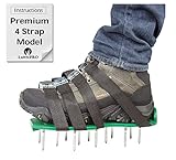 Lawn Aerator Sandals, LawnPro Aeration Shoes With 4 Straps, Metal Buckles, Steel Spikes, Heavy Duty Durable Wear, Essential Accessory To Easily Aerate, Effective Solution To Aerating Your Lawn Or Yard