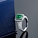925 Sterling Silver Green Simulated Emerald Women's Ring (2.78 Ct Emerald Cut (Available 5,6,7,8,9)