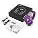 COWIN E7 Wireless Bluetooth Headphones with Mic Hi-Fi Deep Bass Wireless Headphones Over Ear, Comfortable Protein Earpads, 30 Hours Playtime for Travel Work TV Computer Phone - Purple
