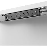 360&deg; Mountable Surge Protector Power Strip with 4 USB Ports (2 USB C), 6 FT Electrical Outlet &amp; Flat Plug Extension Cord for Under Desk, Wall, or Corner Mount