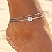 Anklets for Women Gold Plated Foot Jewelry Boho Faux Opal Foot Chain Summer Layer Anklets Bracelet Charm