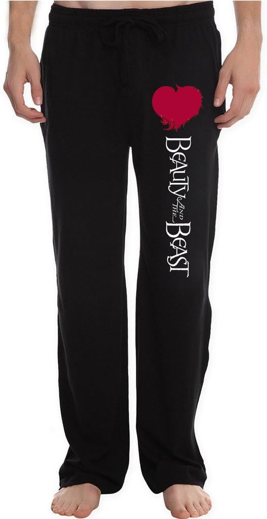 LJY Men's Beauty and the Beast Lounge Pajama Pants