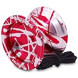 Sidekick Yoyo Pro Red & Silver Reverse Splashes REsponsive Professional Yo-Yo