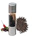 Kuprine Salt and Pepper Grinder Set Stainless Steel 2 in 1 Pepper Mill and Salt Grinder with Adjustable Ceramic Grinding Mechanism