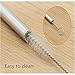 Metal Straws, Stainless Steel Straws, Reusable Drinking Straws, 8.5 inch Straight Metal Drinking Straw for 20 oz Tumblers Cups Mugs, Cleaning Brush Included