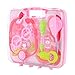 Lumiparty Baby Play Doctor Kit Medical Toys Cosplay Doctor Medical Tool Toys Children's Pretend Doctor Playing for Kids Pink