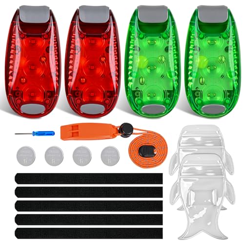 Nilight LED Safety Light 4PCS Red Green Marine Navigation Bike Tail Lights
