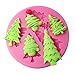 FOUR-C Cake Decor Moulds Christmas Tree Silicone Mold Color Pink