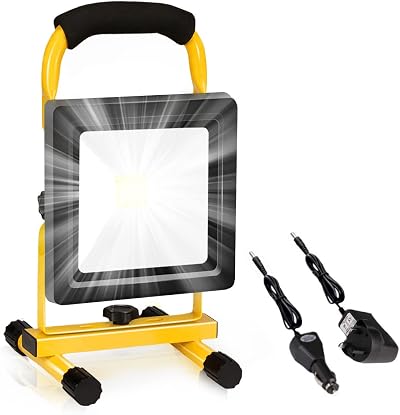 Edasion 20W LED Rechargeable Work Light 3000LM IP65 Waterproof Floodlight