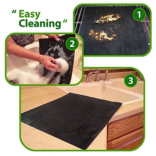 SMART HOME CHEF Copper Grill Mat Set of 6 - Non-stick BBQ Grill & Baking Mats - FDA Approved, PFOA Free, Golden Grill Mats & Bake Mats Reusable & Easy to Clean - grill mat serve kitchen & Outdoor (6)