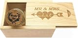LXSINO 64GB USB 3.0 Flash Drive Walnut Drift Bottle Wood Box MR MRS Wedding Gift view 4