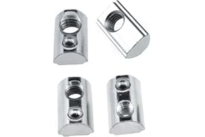 Odinest 2020 Series M3 M4 M5 T Slot Nuts Assortment Kit Roll-in Spring Ball Loaded Elastic Nuts 32 Pack Carbon Steel for 2020 Series Aluminum Extrusion Profile Rail with 6mm Slot for 3D Printer