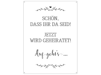 Interluxe Wandschild Metallschild Schon Dass Ihr Da Seid