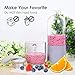 Portable Blender - ROCK SPACE Rechargeable Blender, Personal Travel Blender for Fruit Smoothies, Juice and Shakes with Sealable Lid Attched, Easy to Use and Clean