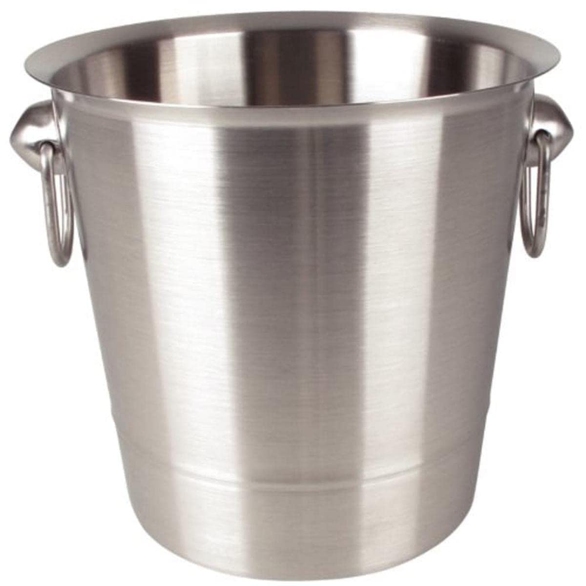Olympia Brushed Stainless Steel Wine & Champagne Bucket - Round Drinks Ice Bucket Cooler for Parties, BBQs and Bars K406