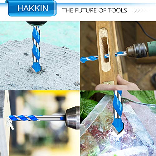 Hakkin 12 Pcs Masonry Drill Bits Set, 3mm 12mm Concrete Drill Bits