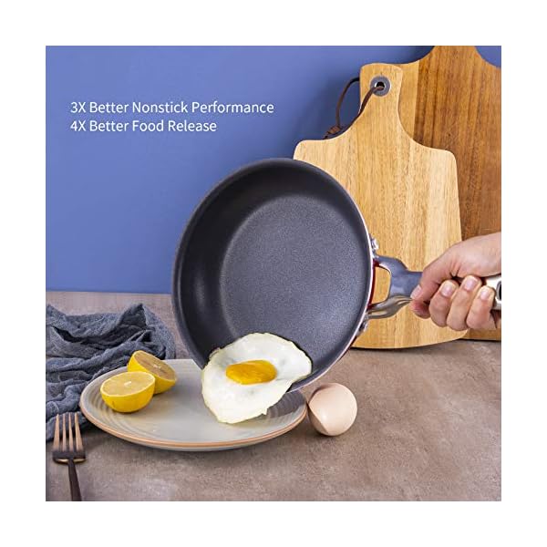 HITECLIFE-Frying-Pan-28cm-Nonstick-Omelette-Pan-PFOA-Free-Frying-Pan-for-Induction-Hob-Induction-Pan-with-Stainless-Steel-Handle-Oven-Safe-Aluminum-Cookware-Nonstick-Coating-Skillet-Red HITECLIFE Frying Pan 28cm, Nonstick Omelette Pan, PFOA-Free, Frying Pan for Induction Hob, Induction Pan with Stainless Steel Handle, Oven Safe Aluminum Cookware, Nonstick Coating Skillet, Red