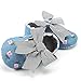 Elaco Infant Baby Girls Moccasins Anti-Slip Soft Sole Princess Shoes (0-6M, Blue)