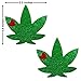 Neva Nude Glorious Green Glitter Weed Leaf Nipztix Pasties Nipple Covers