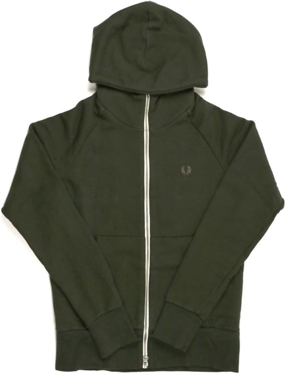 Amazon フレッドペリー Fred Perry ループ バック フーディ スウェット フルジップ パーカー スウェットパーカー 裏毛 メンズ レディース L 日本サイズxl 64 Dark Olive F1595 トレーナー パーカー 通販