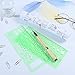 Boao 9 Pieces Geometric Drawing Templates Clear Green Building Formwork Stencils Plastic Measuring Rulers for Building and Studying