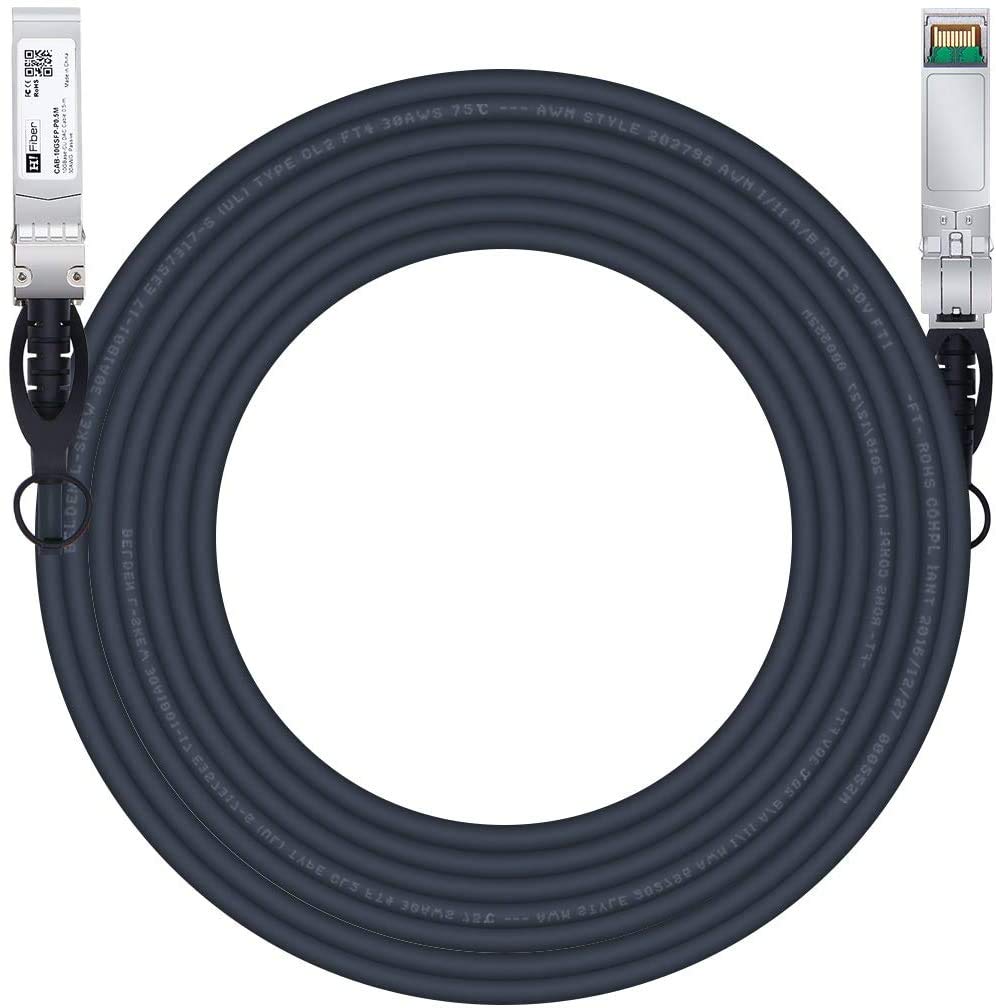 H!Fiber.com 10Gb/s SFP+ DAC cable, 7-meter (23ft), 10GBase-CU passive direct copper Twinax SFP+ cable, for Cisco SFP-H10GB-CU7M, Ubiquiti,Netgear and Other Open Switches and NIC — image 1