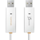 j5create Wormhole Switch USB Transfer Adapter: Seamless Sharing | Share Files, Keyboard, and Mouse Between Win/Mac, Win/Win, and Mac/Mac (JUC400)
