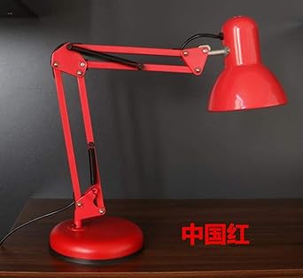Lampe De Bureau Led Led Fer Art Long Bras Pliant Bureau En Metal Bureau Lampe De Bureau Lecture Peinture Ancre Remplir Lumiere Clip Lumiere Rouge Amazon Co Uk Lighting