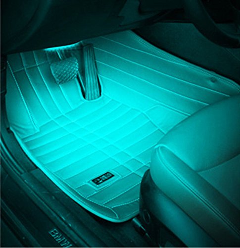 Car LED Strip Light, EJ's SUPER CAR 4pcs 36 LED Car Interior Lights Under Dash Lighting Waterproof Kit,Atmosphere Neon Lights Strip for Car,DC 12V(Ice Blue)… - Thumbnail 6