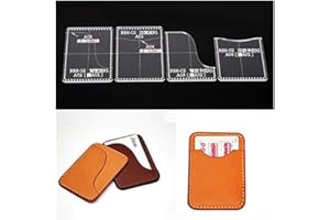 BAENRCY Acrylic Leather Pattern Card Holder Template Bag