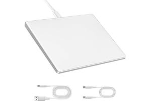 Wired Trackpad for Win/Mac, High Precision Wired Touchpad with Multi-Gesture, Premium Glass Surface, Dual Cables(USB A to C &