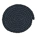 Super Soft 3 Strand Twisted Cotton Rope (Black, 1/4 Inch x 10 Feet)