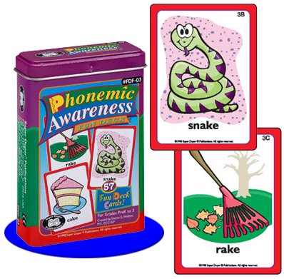 Super Duper Publications Phonemic Awareness Fun Deck Flash Cards Educational Learning Resource for Children