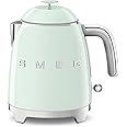 SMEG Mini 50's Retro Style 3 Cup Electric Kettle with Double Wall Anti Slip Base and Water Level Indicator (Pastel Green)