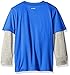 adidas Little Boys' Active Two-fer Tee Shirt, Blue/Heather, 6