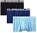 BOSS Hugo Men's 3-Pack Cotton Stretch Boxer Brief, Black/Light Blue/Royal Blue, Large