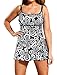 Baifern Women's 2 Piece Spaghetti Strap Dot Floral Print Swimsuit Plus Size