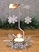 Snowflake Candle Spinner - Rotating Tea Light Candle Holder - Scandinavian Christmas - Hanging Silver Snowflakes