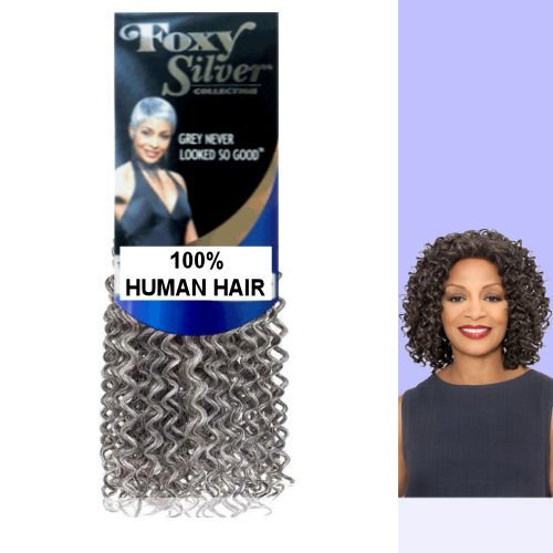 FOXY WEAVE - HH JERRY CURL12 (Foxy Silver) - 100% Human Hair Weave in 51