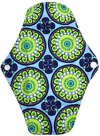 Malloom Reusable Sanitary Towels Pads Menstrual Pads Bamboo Cloth Reusable Washable Menstrual Sanitary Pads Panty Liners with Wet Bag,Heavy Flow Night